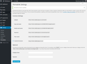 Permalink Settings - Installing WordPress on Ubuntu
