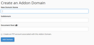 cPanel Addon Domain Management